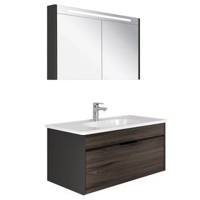 Kale Motion 100 cm Antrasit Ceviz Banyo Dolabı
