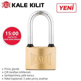 Kale Sarı 30 mm Uzun Asma Kilit