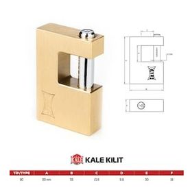 Kale Sarı 80 mm KD00150-280 Kayar Mill Pirinç Asma Kilit