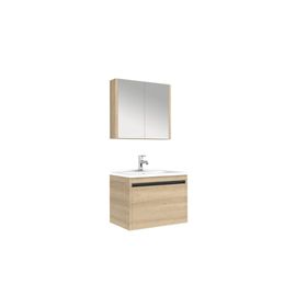 Kale Vista 80 cm Koyu Meşe Banyo Dolabı Seti