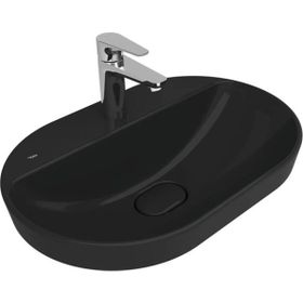 Kale Zero 2.0 60x40 cm Siyah Yarı Gömme Oval Lavabo