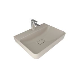 Kale Zero 2.0 60x45 cm Armatür Bantlı Dikdörtgen Tezgah Üzeri Siyah Lavabo