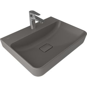 Kale Zero 2.0 60X45 cm Mat Siyah Armatur Bantlı Oval Tezgah Üzeri Lavabo