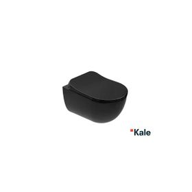 Kale Zero 2.0 Kanalsız Asma Klozet ve Siyah Ultra Slim Yavaş Kapanan Klozet Kapağı