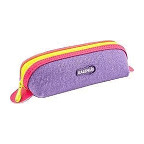 Kalemlig Model-06 Clown Curved Kanvas Kumaş Tek Bölmeli Kalemlik