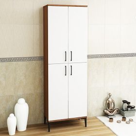 Kalender Dekor Rose-4 RS03 Ceviz Beyaz Çok Amaçlı Banyo Dolabı