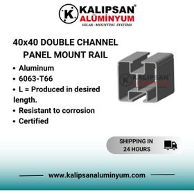 Kalıpsan 1500 mm x 4 Adet 40x40 Alüminyum Çift Kanallı Ray Profili