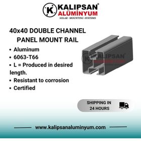 Kalıpsan 1500 mm x 4 Adet 40x40 Alüminyum Çift Kanallı Ray Profili