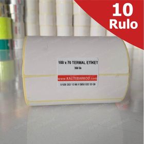 Kalite Barkod 100x70 10 Rulo 3500 Adet Termal Barkod Etiketi