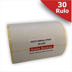 Kalite Barkod 100x70 30 Rulo 10500 Adet Termal Barkod Etiketi