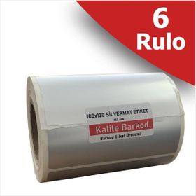 Kalite Barkod 120x100 6 Rulo 1500 Adet Termal Barkod Etiketi