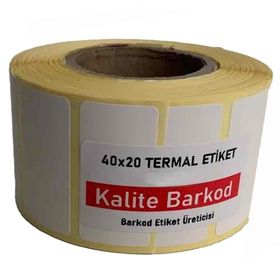 Kalite Barkod 20x40 30 Rulo 30000 Adet Termal Barkod Etiketi