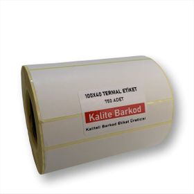 Kalite Barkod 40x100 1 Rulo 750 Adet Termal Barkod Etiketi
