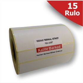 Kalite Barkod 40x100 15 Rulo 11250 Adet Termal Barkod Etiketi