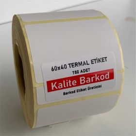Kalite Barkod 40x60 10 Rulo 10000 Adet Termal Barkod Etiketi