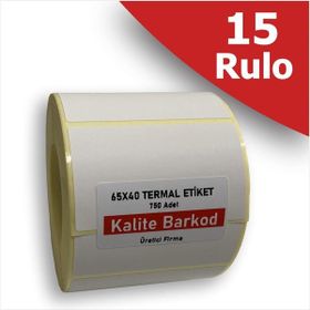 Kalite Barkod 40x60 10 Rulo 10000 Adet Termal Barkod Etiketi