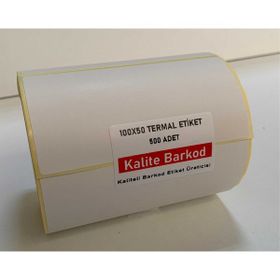 Kalite Barkod 50x100 1 Rulo 500 Adet Termal Barkod Etiketi