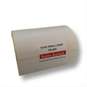 Kalite Barkod 50x100 1 Rulo 500 Adet Termal Barkod Etiketi