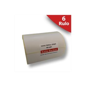 Kalite Barkod 50x100 6 Rulo 3000 Adet Termal Barkod Etiketi