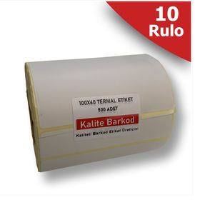 Kalite Barkod 60x100 10 Rulo 5000 Adet Termal Barkod Etiketi