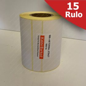 Kalite Barkod 60x100 15 Rulo 7500 Adet Termal Barkod Etiketi