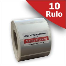Kalite Barkod 60x30 Silvermat Etiket