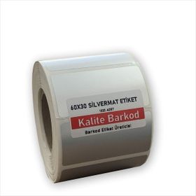 Kalite Barkod 60x30 Silvermat Etiket
