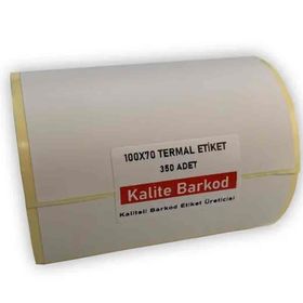 Kalite Barkod 70x100 1 Rulo 350 Adet Termal Barkod Etiketi
