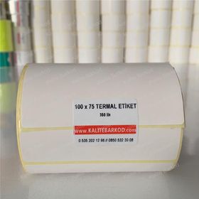 Kalite Barkod 75x100 1 Rulo 350 Adet Termal Barkod Etiketi