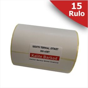 Kalite Barkod 75x100 15 Rulo 5250 Adet Termal Barkod Etiketi