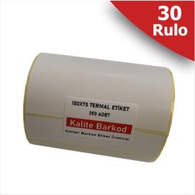 Kalite Barkod 75x100 30 Rulo 10500 Adet Termal Barkod Etiketi