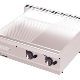 Kalitegaz GS8070G Yarı Oluklu Yarı Düz Yüzey 80x70x29 cm Ce Belgeli Gazlı Pleyt Izgara