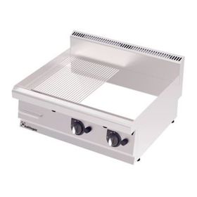Kalitegaz GS9070GC Yarı Oluklu Yarı Düz Yüzey 90x70x29 cm Krom Kaplı Ce Belgeli Gazlı Pleyt Izgara
