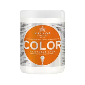 Kallos Cosmetics Color 1000 ml Boyalı Saçlar Için Keten Tohumu Yağlı ve Uv Filtreli Saç Bakım Maskesi