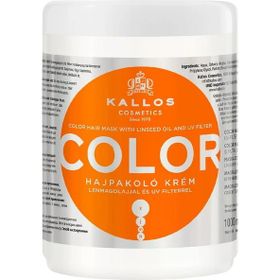 Kallos Cosmetics Color 1000 ml Boyalı Saçlar Için Keten Tohumu Yağlı ve Uv Filtreli Saç Bakım Maskesi