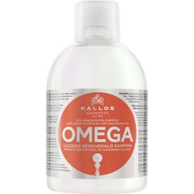 Kallos Cosmetics Omega 1000 ml Cansız ve Yıpranmış Saçlara Omega-6 Kompleksli ve Macadamia Yağlı Onarım Şampuanı