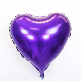 Kalp Mor 45 cm Folyo Balon