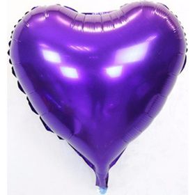 Kalp Mor 45 cm Folyo Balon