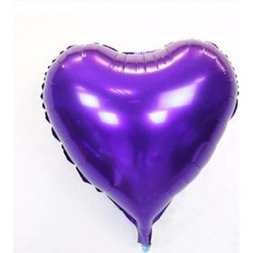 Kalp Mor 45 cm Folyo Balon