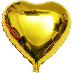 Kalp Sarı 60 cm Folyo Balon