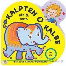 Kalpten Kalbe Çiz Boya - Sarı Kitap - 0-6 Yaş Yayınları