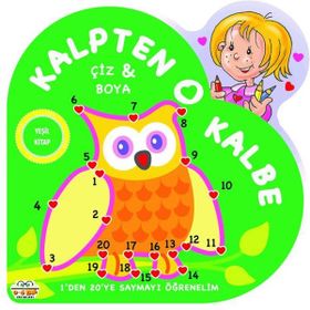 Kalpten Kalbe Çiz Boya - Yeşil Kitap - 0-6 Yaş Yayınları