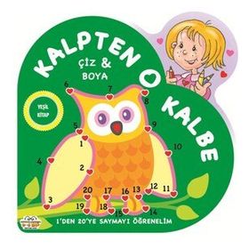 Kalpten Kalbe Çiz Boya - Yeşil Kitap - 0-6 Yaş Yayınları