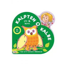 Kalpten Kalbe Çiz Boya - Yeşil Kitap - 0-6 Yaş Yayınları