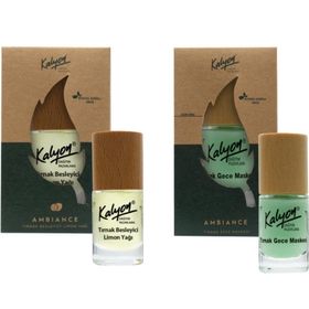 Kalyon 11 ml Bitkisel Tırnak Besleyici Limon Yağı ve 11 ml Tırnak Gece Maskesi
