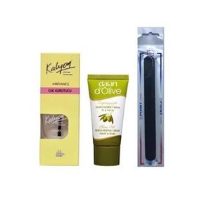 Kalyon Fırçalı Oje Kurutucu + 20 ml Dalan Krem + Tırnak Törpüsü