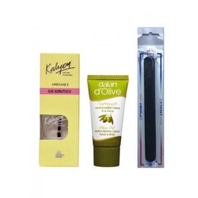 Kalyon Fırçalı Oje Kurutucu + 20 ml Dalan Krem + Tırnak Törpüsü