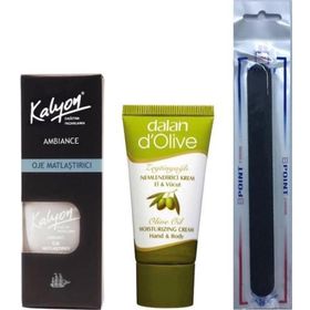 Kalyon Oje Matlaştırıcı + 20 ml Dalan Krem + Tırnak Törpüsü