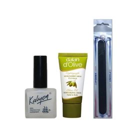 Kalyon Tırnak Sertleştirici + 20 ml Dalan Krem + Tırnak Törpüsü