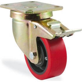 Kama 4102F 100x35 mm Ağır Hizmet Döküm Frenli Teker